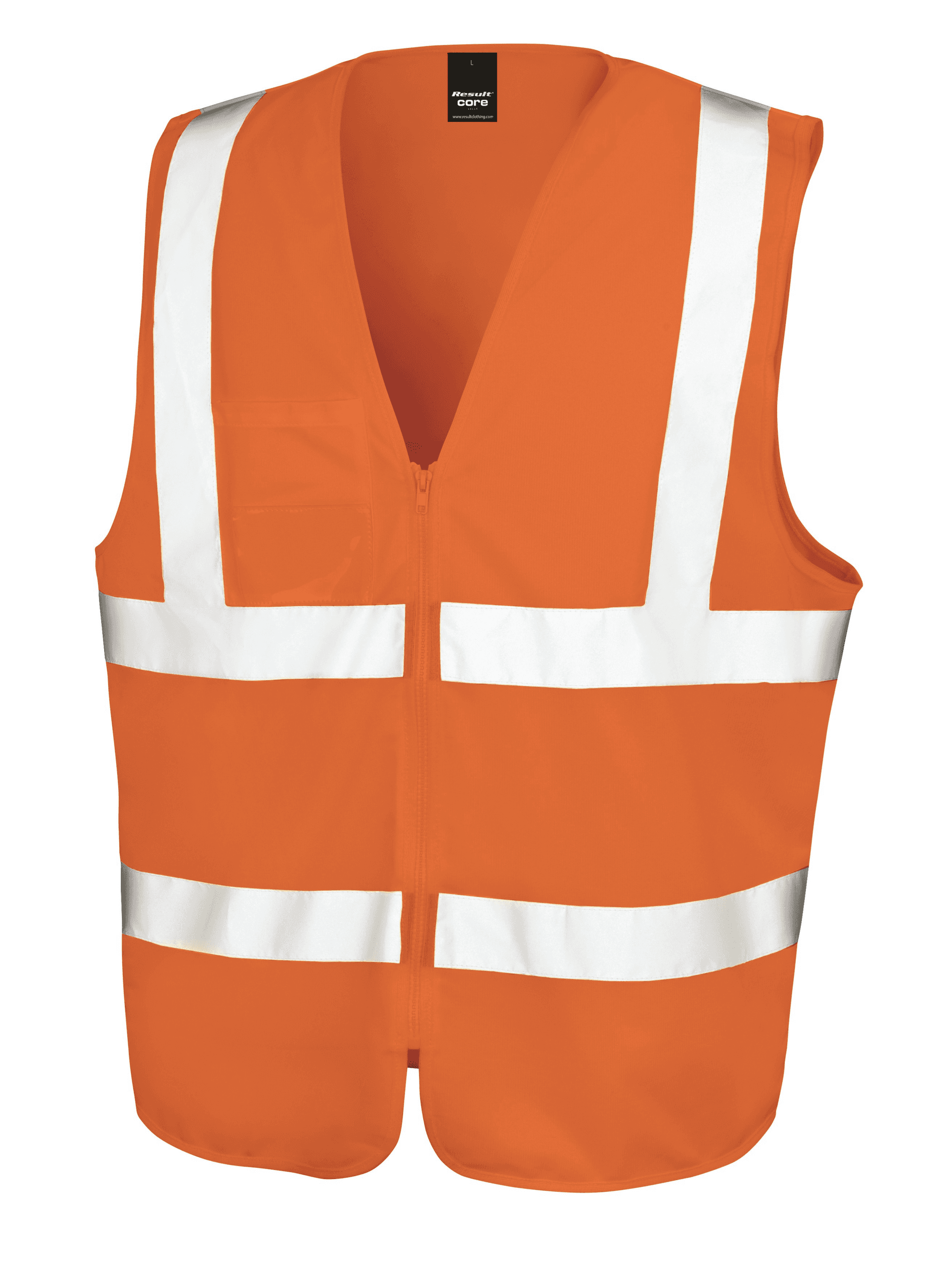 Gilet de sécurité zippé — coloris Fluorescent Orange (Orange)