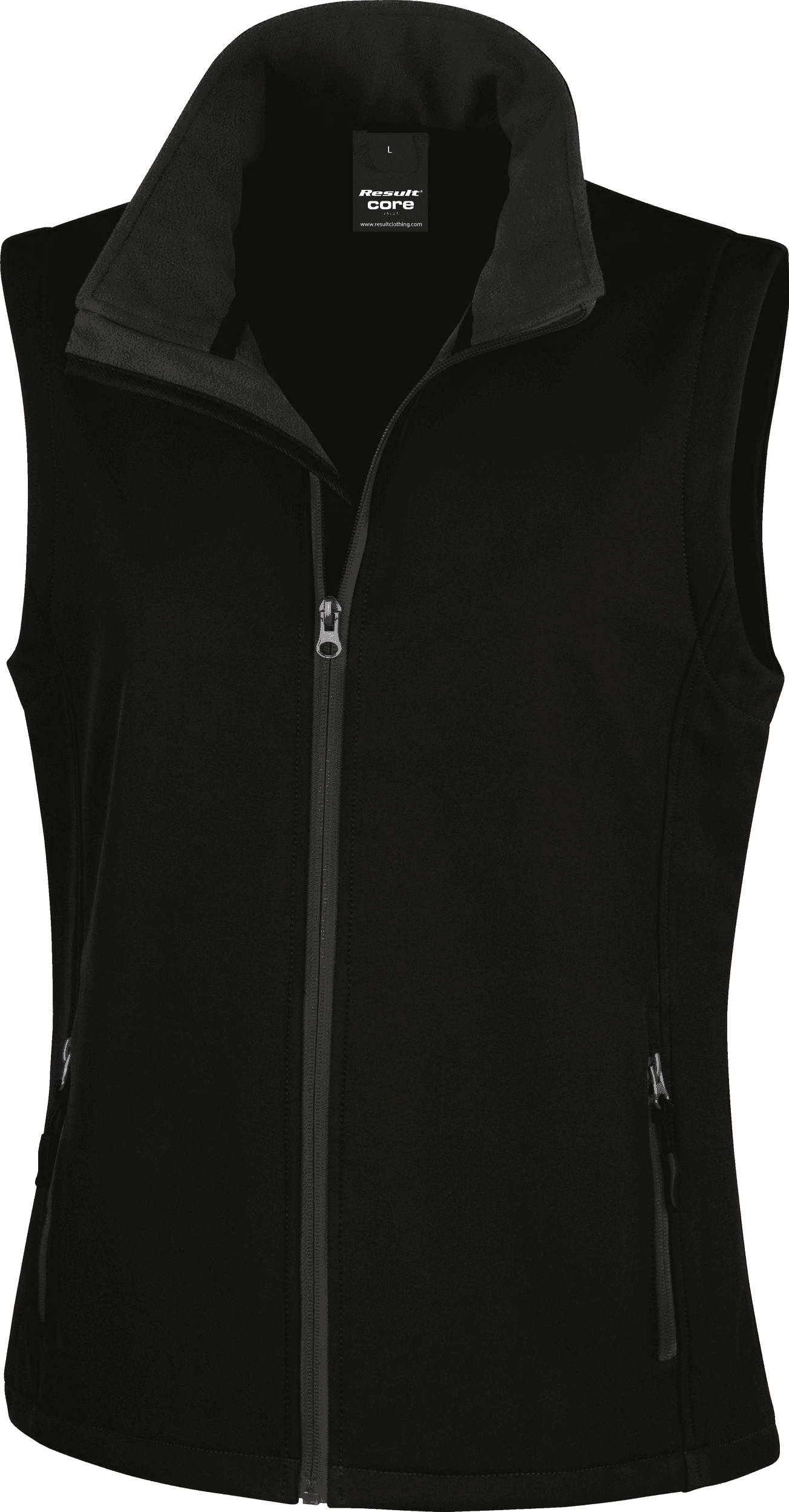 Bodywarmer Softshell Femme Printable — coloris Black / Black (Noir)