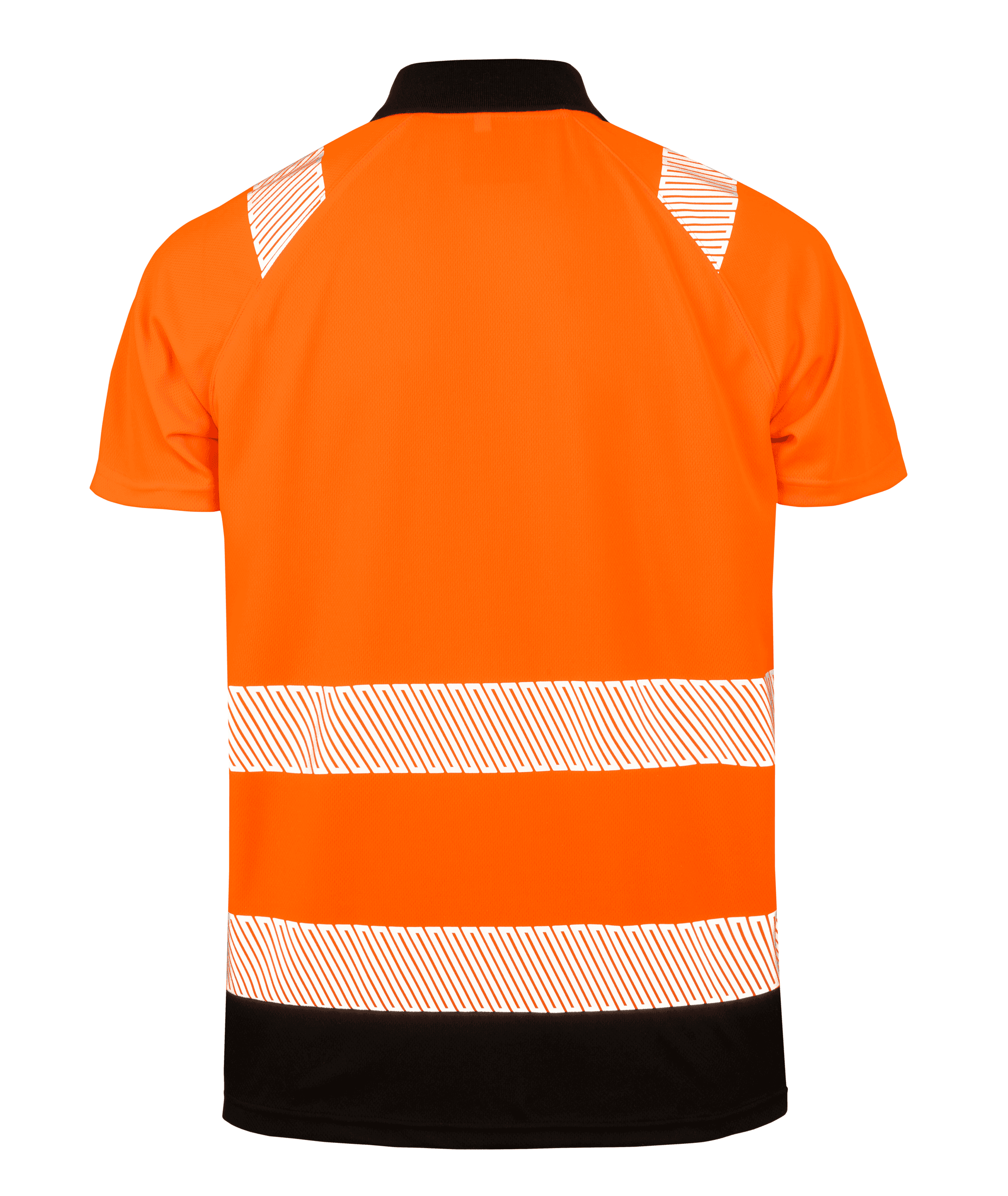 Polo de sécurité recyclé — coloris Orange / Black (Noir)