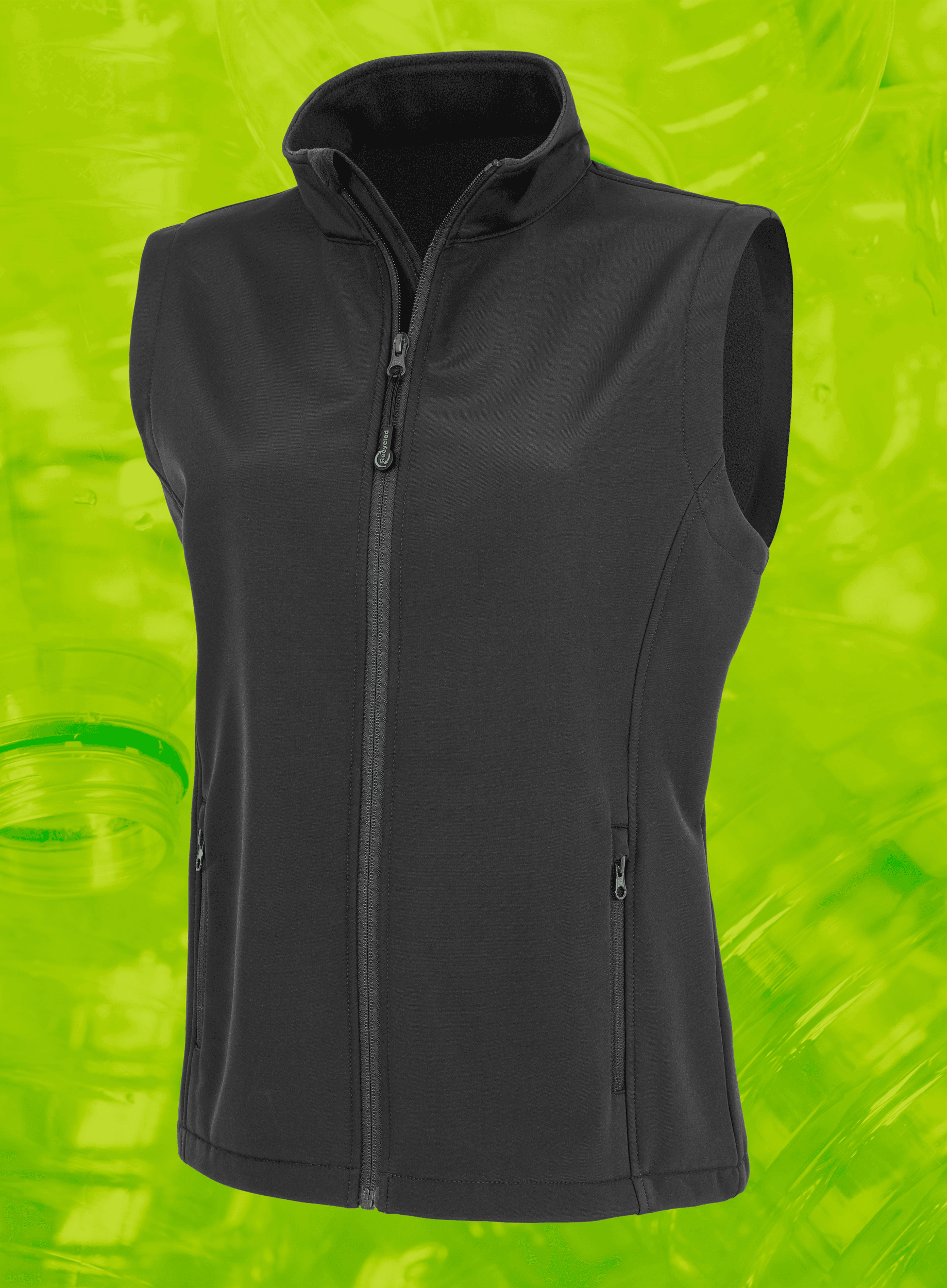 Bodywarmer softshell femme recyclé — coloris Black (Noir)