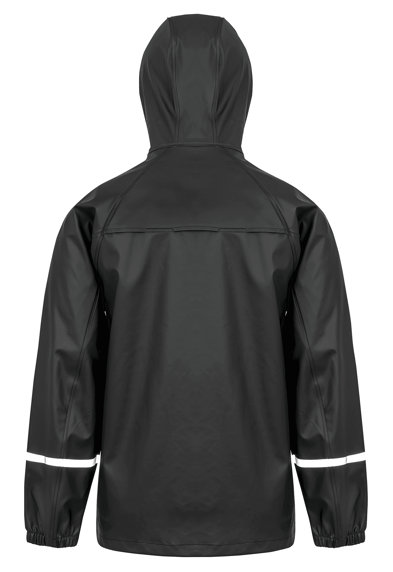 Veste imperméable Prism PU avec bandes réfléchissantes — coloris Black (Noir)