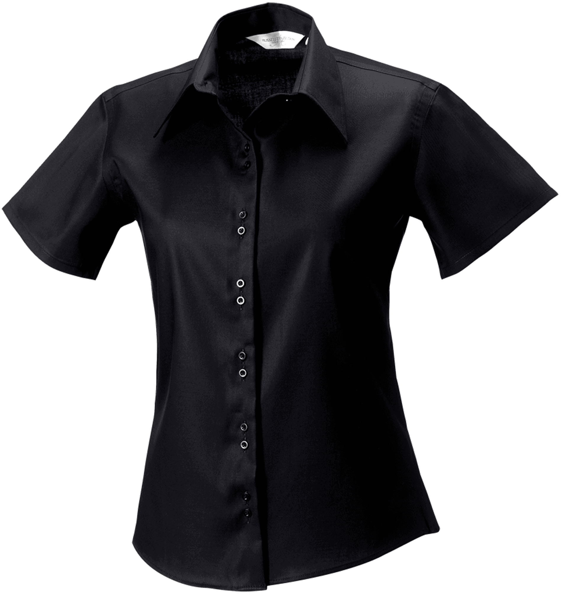 Chemise femme manches courtes Non Iron — coloris Black (Noir)