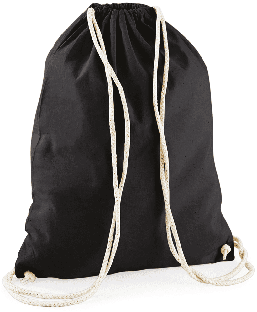 Sac de Gym en coton — coloris Black (Noir)